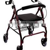 Four-wheel Chair for Old People Walking Assistant Chair Aluminium Portable