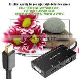 Voxlink 4 in 1 Thunderbolt Gold Plated Mini DisplayPort to HDMI Audio VGA DVI Cable Adapter thumbnail-3