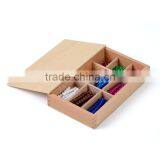 High Quality Wooden Montessori Mathematics Toy Checker Board Colorful Beads thumbnail-1