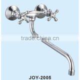 Wall Moulted TWO CROSS HANDLE Brass/ZINC Kitchen Faucet thumbnail-6
