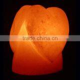 Himalayan Double Heart Shape Salt Lamp thumbnail-1