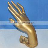 Golden Jewelry Ring Mannequin Hand for Display