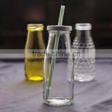 Scale Clear Glass Milk Bottle Spray Color Translucent Glass Milk Bottle thumbnail-4