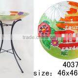 Dragonfly Bird Bath Bowl With Metal Stand for Bird Applicatigon thumbnail-3