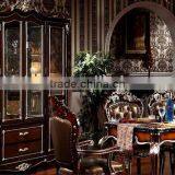 Luxury American Style Wine Cabinet, Royal Wood and Glass Showcase, Nice Hand Carving Display Cabinet (BF01-ML055) thumbnail-2