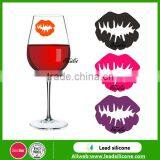 Promotional Party Love Kiss Silicone Wine Glass Markers, Silicone Wine Drink Glass Marker thumbnail-1