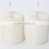 Creative Paper Furniture,Portable Small Stool,Pure Manual Round Stool Folding Stool (cream-colored) thumbnail-4