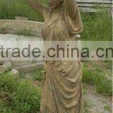 Antique Stone Angel Sculpture Column thumbnail-1