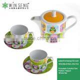 Wholesale High Quality Porcelain Colorful Owl Pattern Teapot Whole Set WS1059-CF021-276-TC2 thumbnail-1