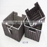 New Item Rectangle Hand Made Weaving Plastic Baskets thumbnail-1