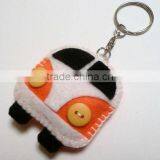 Express Hot Sale High Quality Decorative New Products Fabric Eco Friendly Felt Custom Car Keyring Made in China thumbnail-1
