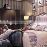 New Arrival Luxurious Solid Wood Golden Carving King Size Bed With Elegant Cream Color Fabric Tufted Headboard BF11-03294c thumbnail-5