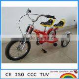 Rubber Wheels 2 Seats Children Tricycle in China thumbnail-2