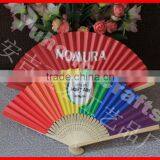 Red Hand Paper Fan Made From Zhejiang China thumbnail-2