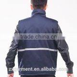 2017 OEM Men Waistcoat Reflective Tape Vest Industrial Uniforms Waistcoat thumbnail-3