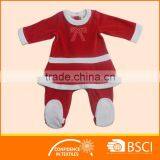 Christmas Bowknot Soft Cotton Baby Clothes Romper thumbnail-1