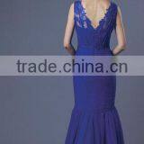 Blue off Shoulder Deep v Neck Plus Size Brides Mom Dresses thumbnail-2