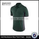 MGOO Factory Wholesale Sport Wear Gym Wear Polo T-Shirt Mens Dry Fit Polo Shirt Splicing With Two Colors thumbnail-1