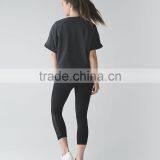 Fitness Crop Top T Shirt Wholesale China T Shirt Printing OEM T-shirt Printer Yoga Sweatshirt thumbnail-3