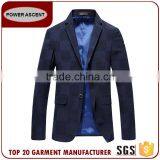 Wholesale Casual Men'S Fashion Check Button Suit Jacket Blazer thumbnail-1