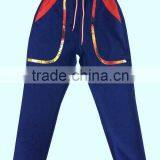 Made in China Womens Cotton Color Sport Wear Blue Trousers Jersey Long Pocket Pants thumbnail-1
