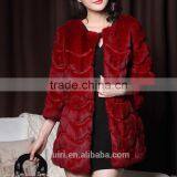 Plus Sizes Winter New Women's Fur Coats Elegant Slim Rex Rabbit Fur Coats Long Fur Jackets Rabbit Coats thumbnail-1