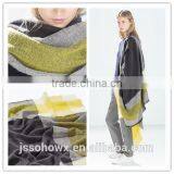 2014 Winter Fashion Hot Sale Gray and Yellow Plaid Scarf thumbnail-1