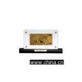 Greece Gold Banknote Wooden Base thumbnail-1