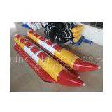 Commercial Grade Inflatable Banana Boat Red Used In The Lake thumbnail-1