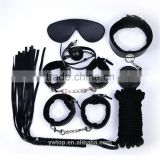 Plush PU Leather Tied Bundled Bdsm Bondage Slave Costumes Adult Games 7 pieces /set Bondage kit