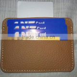 Genuine Italian cow full grain card holder front pocket wallet.