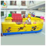 2013 yellow cartoon inflatable playground/funland