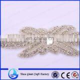 Exquisite Handmade Crystal Rhinestone Pearl Beading Wedding Gown Accessories Czech Stones Belts a Formal Wedding thumbnail-2