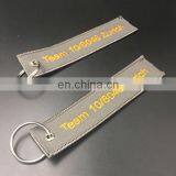 Round Shape Custom Embroidered Key Tag Key Chain