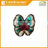 Embroidered Sequin Butterfly Patches, Bead Sequin Butterfly Patch,butterfly Sequin Embroidery Patch thumbnail-2