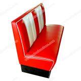 American 1950s Retro Diner Booth Sofa, Colorful Stripe Leather Diner Booth Manufacturer thumbnail-3
