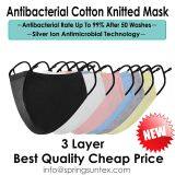 Reusable Washable Silvadure Antibacterial Cotton Knitted Fashion Sports Mask thumbnail-2