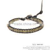 Many Design Agate Survival Boho Bracelet Leather Beads XE09-0109 thumbnail-1