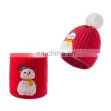 Winter Kids Hat Scarf Set Knit Fleece Lined Beanie Neck Warmer Scarf for Toddler Boys Girls Ages 6 Months to 4 Years thumbnail-1