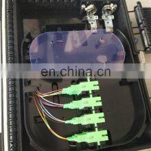 Black 16 Core Outdoor FTTH Fiber Optic Distribution Box With SC LC FT/UPC APC Steel Tube Type PLCsplitter and Adapter. thumbnail-5