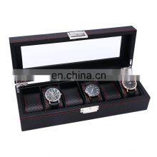 6 Slots Black Watch Box Watch Storage Box Display Watch Organizer Box thumbnail-1
