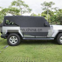Waterproof Sun Protection Auti-UV Rain Snow Polyester Half Body Car Covers For Jeep Wrangler JK JL thumbnail-5