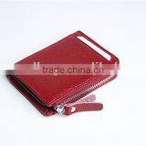2016 Pebbled Leather Mini Card Holder Wallet With Front Card Slot for Women for Men thumbnail-3
