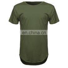 Long Hip Hop Scoop Bottom Fashion T-shirt for Men Custom Printing t Shirts thumbnail-1