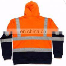 Wholesale Orange Navy Blue hi Vis Custom Hoodie Safety Hoodie Best Selling Work Wear Hoodie Safety Winter Clothing thumbnail-4