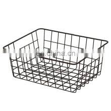 Japanese Iron Tabletop Storage Basket Square Iron Art Storage Basket Tabletop Sundries Book Storage Basket Rack thumbnail-2