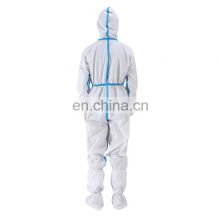 Wholesale Disposable ppe safety clothing waterproof security overalls protection suit with blue rubber