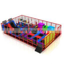 Large Trampoline Arena,Professional Trampoline With Dodge Ball, Basketball Hoop and Foam Pit Indoor Trampoline Park