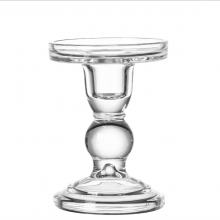Family Living Room Wedding Glass Candle Holder Clear Pillar Candle Stand Crystal Candlestick for Home Wedding Party Decoration thumbnail-3