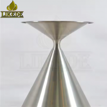 Integrated Tulip Conical Table Base Metal Brushed #304 Stainless Steel Trumpet Style Furniture Legs thumbnail-2